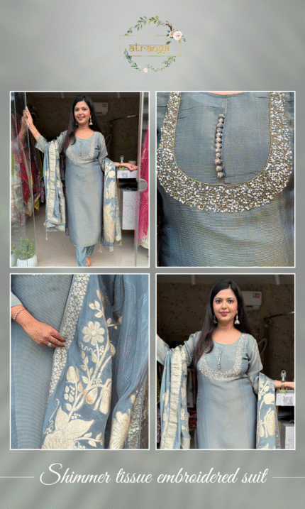 Shimmer Tissue embroidered suit