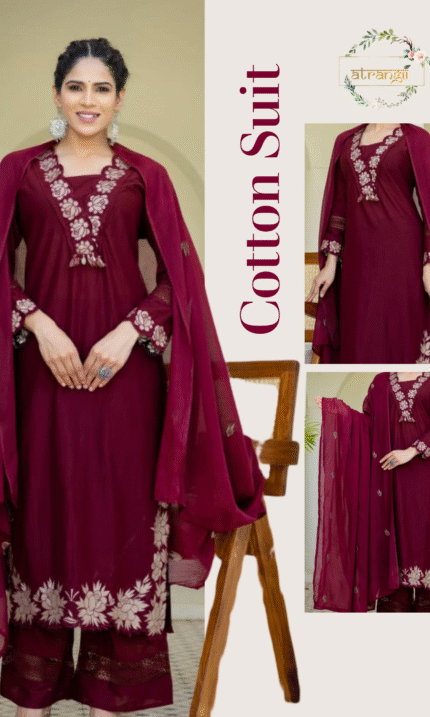 Embroidered Cotton suit