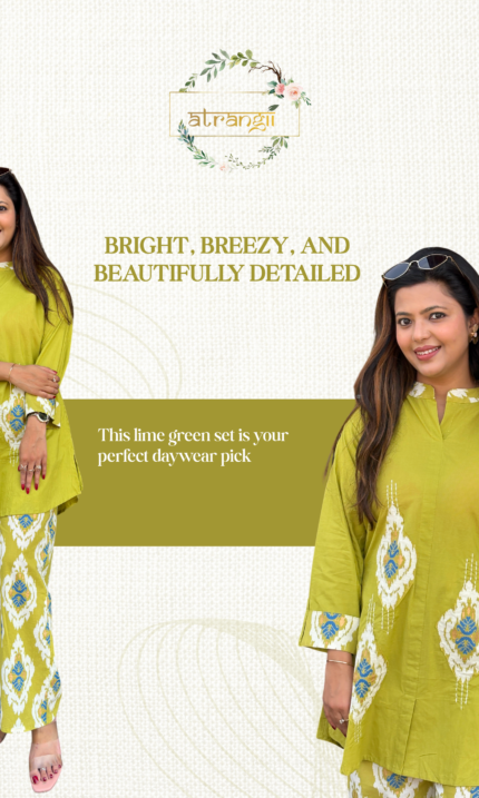 Neon cotton coord set