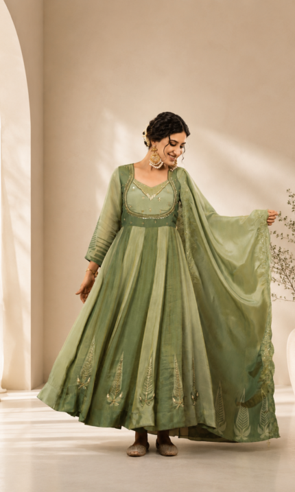 Embroidered Anarkali suit